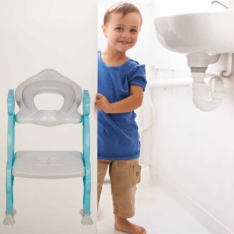2 In 1 Potty Training Toilet Seat with Step Stool Ladder For Toddlers - Tortoyse Baby Products 8492_baby_toilet_seat_leader