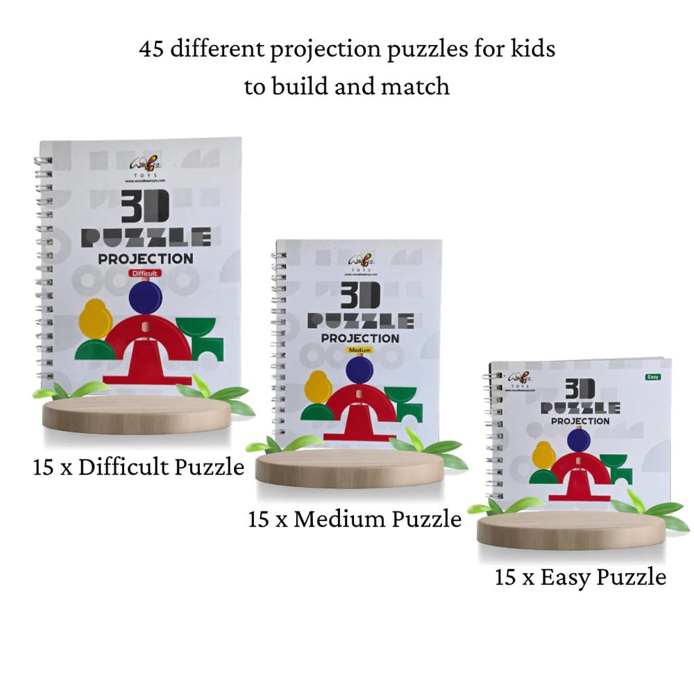 3D Projection Wooden Puzzle - Tortoyse