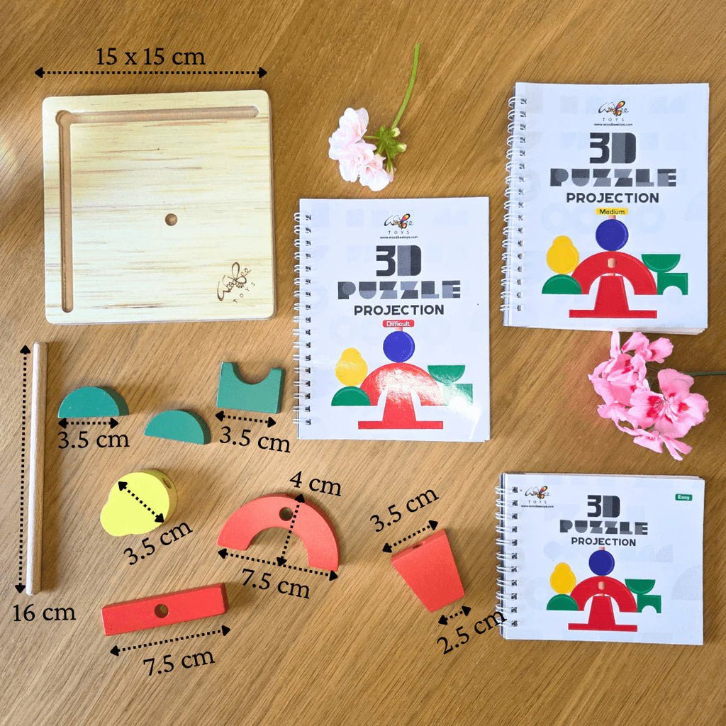 3D Projection Wooden Puzzle - Tortoyse