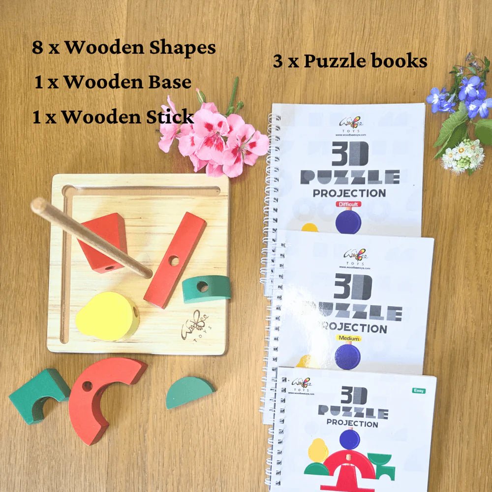 3D Projection Wooden Puzzle - Tortoyse
