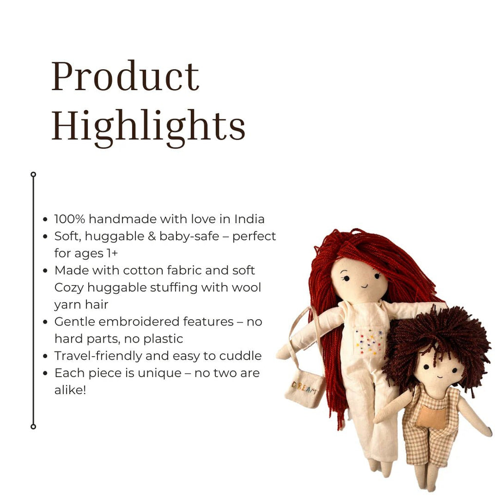Aarav – The Curious Dreamer (Handmade Boy Doll) - Tortoyse DOLLS
