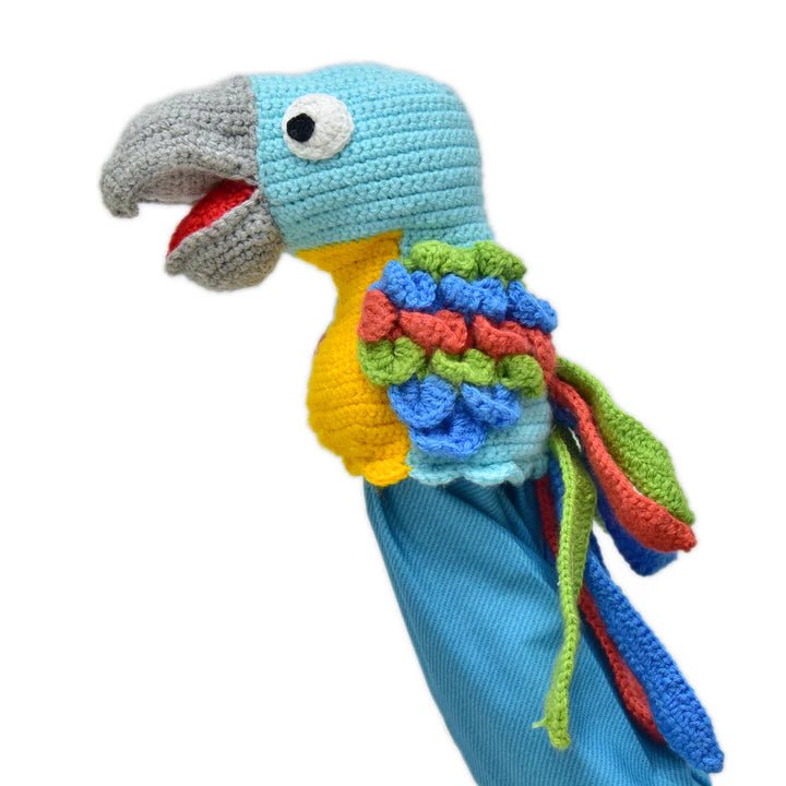 Adorable Crochet Tango the Bird Hand Puppet– Fun for Storytime & Puppet Shows - Tortoyse Toys