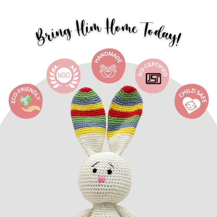 Adorable Handmade Crocheted Hopper Bunny - Perfect Gift for Kids - Tortoyse Toys