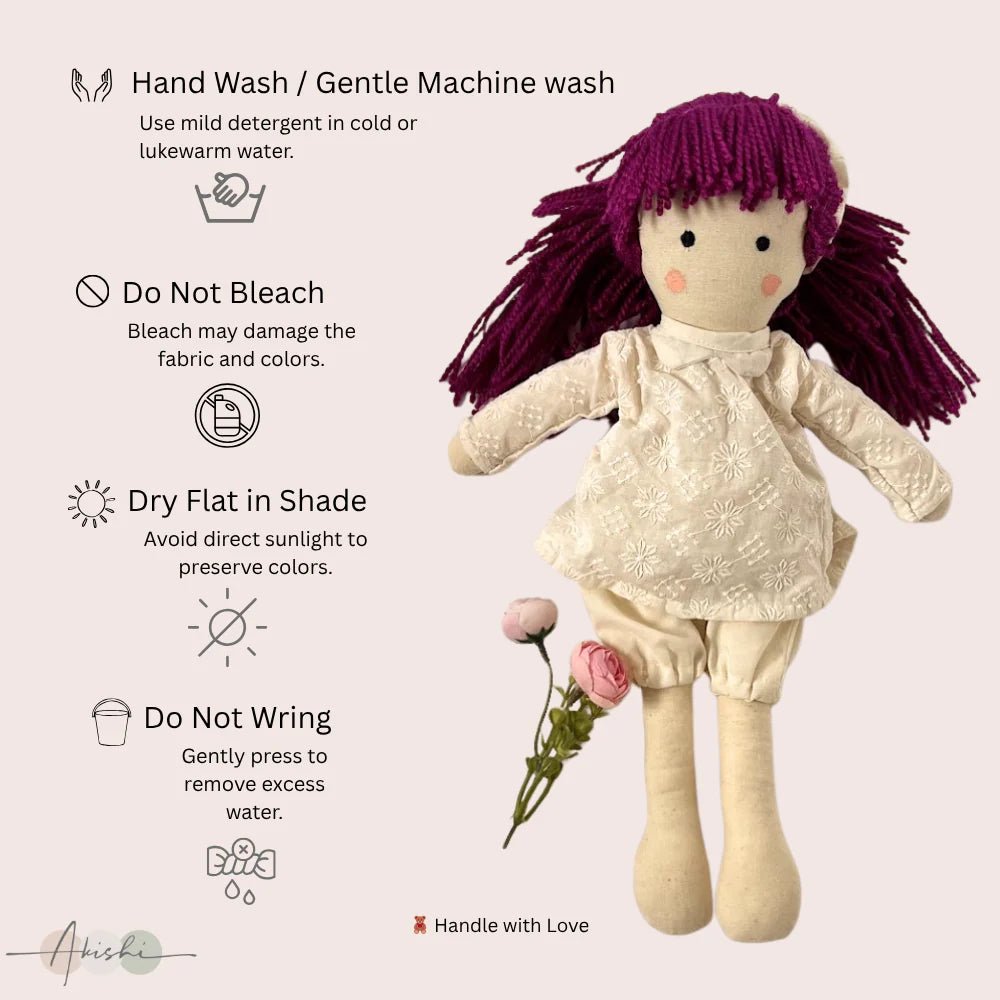 Aika – Handmade Cloth Doll for Kids | Soft & Eco - Friendly - Tortoyse DOLLS