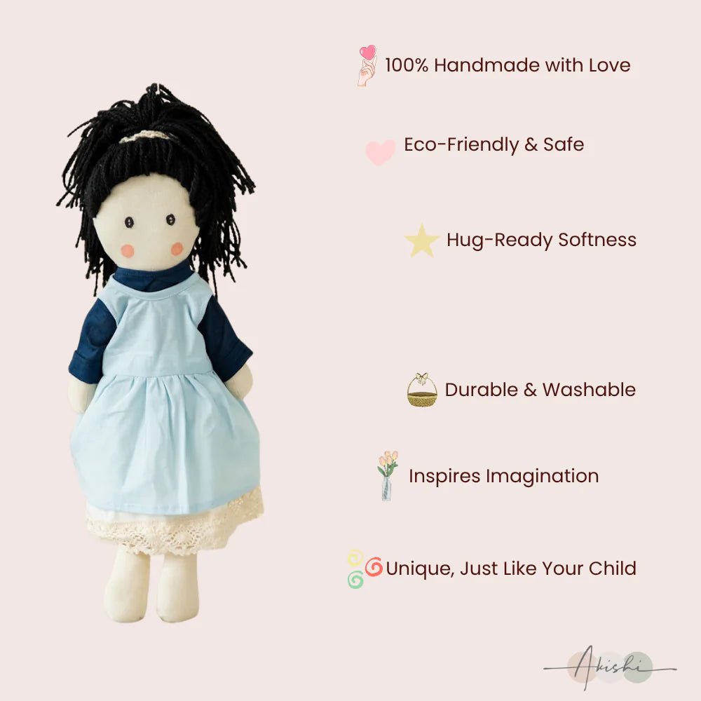 Amara Handmade Cloth Doll for Kids | Soft & Eco - Friendly - Tortoyse