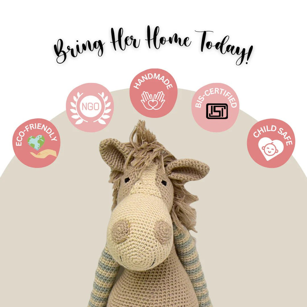 Amigurumi Soft Toy - Handmade Crochet - Horse - Tots - Tortoyse ANIMAL TOYS