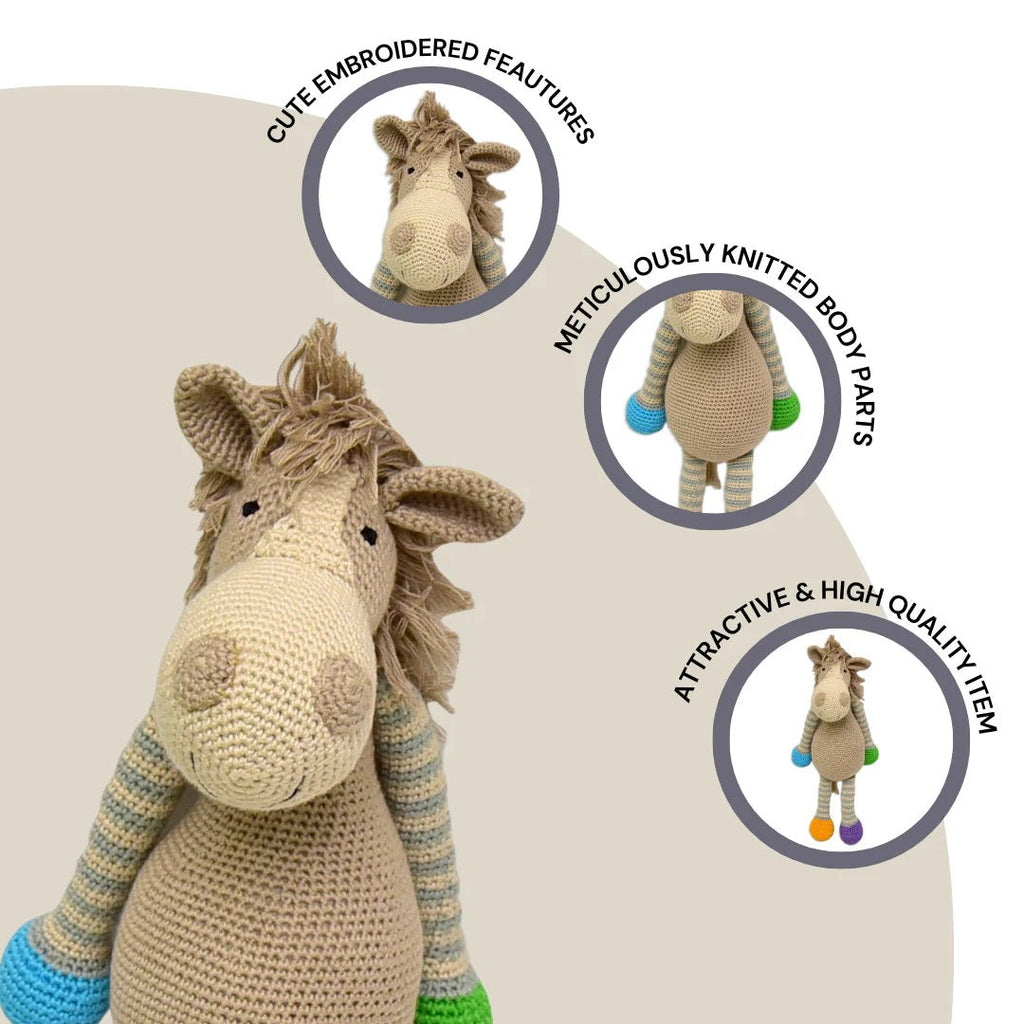 Amigurumi Soft Toy - Handmade Crochet - Horse - Tots - Tortoyse ANIMAL TOYS