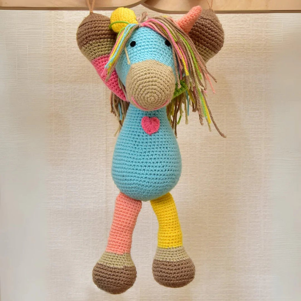 Atlas the Horse Crochet Plush Toy | Handmade Gift for Kids - Tortoyse ANIMAL TOYS