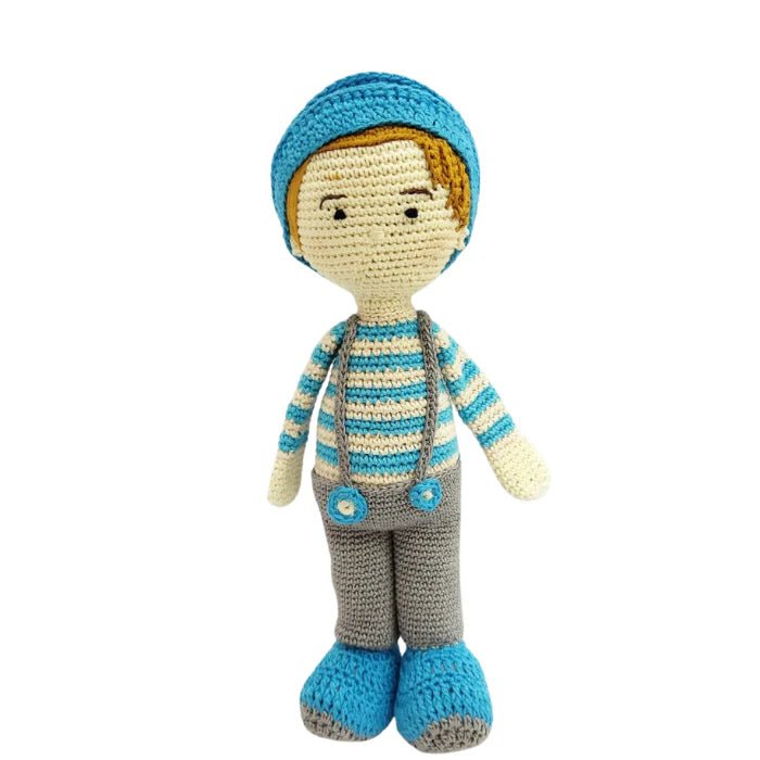Blake Boy Doll - Playful Handmade Crochet toyfor Imagination! - Tortoyse Toys