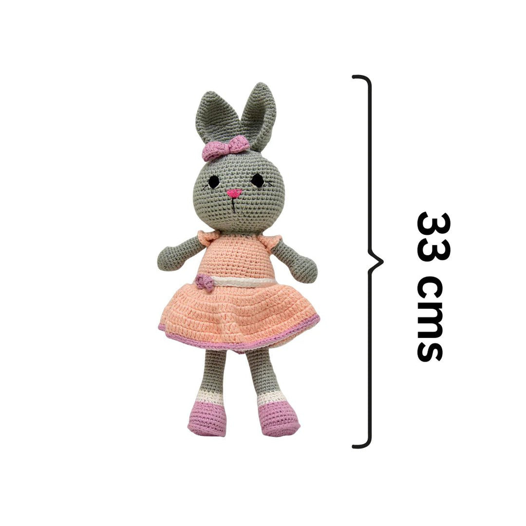 Blossom the Bunny Crochet Soft Toy | Handmade Gift for Kids - Tortoyse ANIMAL TOYS