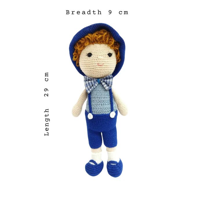 Cheeky Harry Boy Doll - Unique Handmade Crochet toy! - Tortoyse Toys