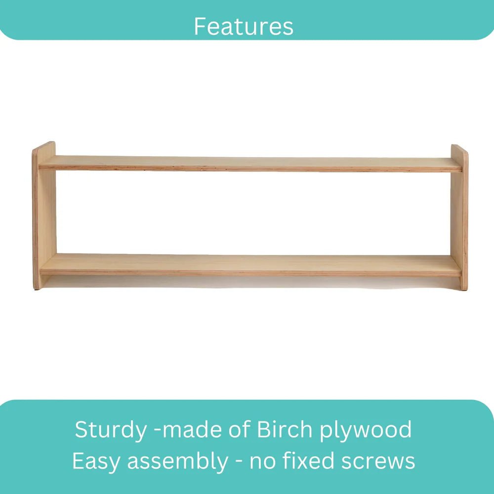 Classic Montessori Low Shelf / Toy shelf - Tortoyse