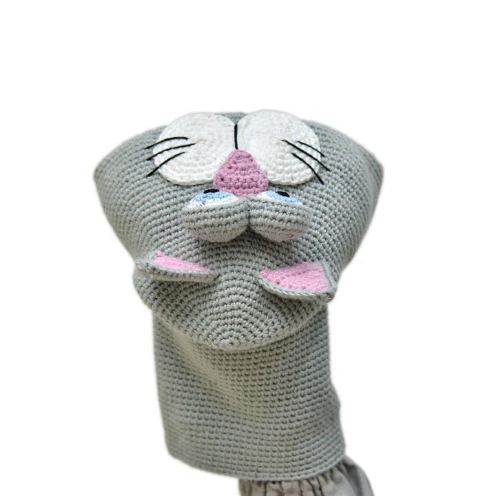 Crochet Mimi the Cat Puppet – Soft, Handmade Fun for Storytelling & Play - Tortoyse Toys