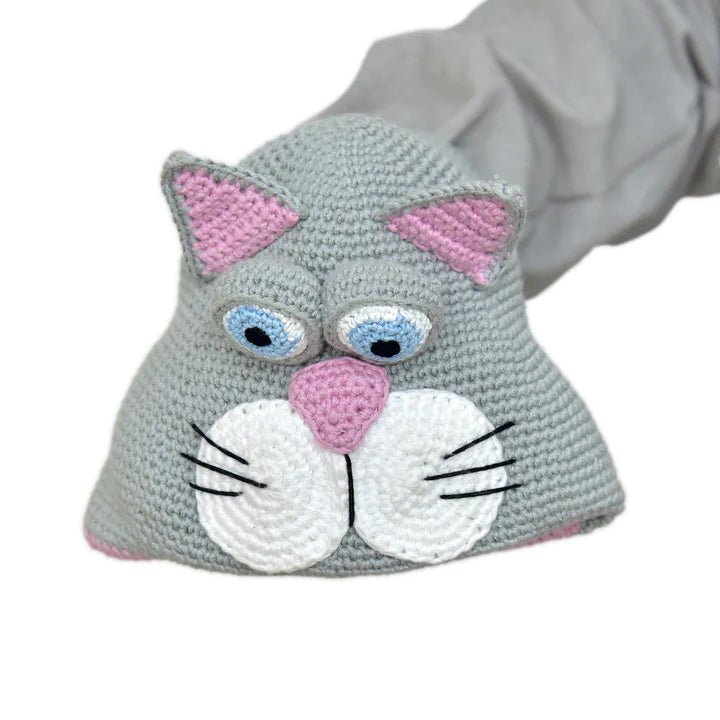 Crochet Mimi the Cat Puppet – Soft, Handmade Fun for Storytelling & Play - Tortoyse Toys