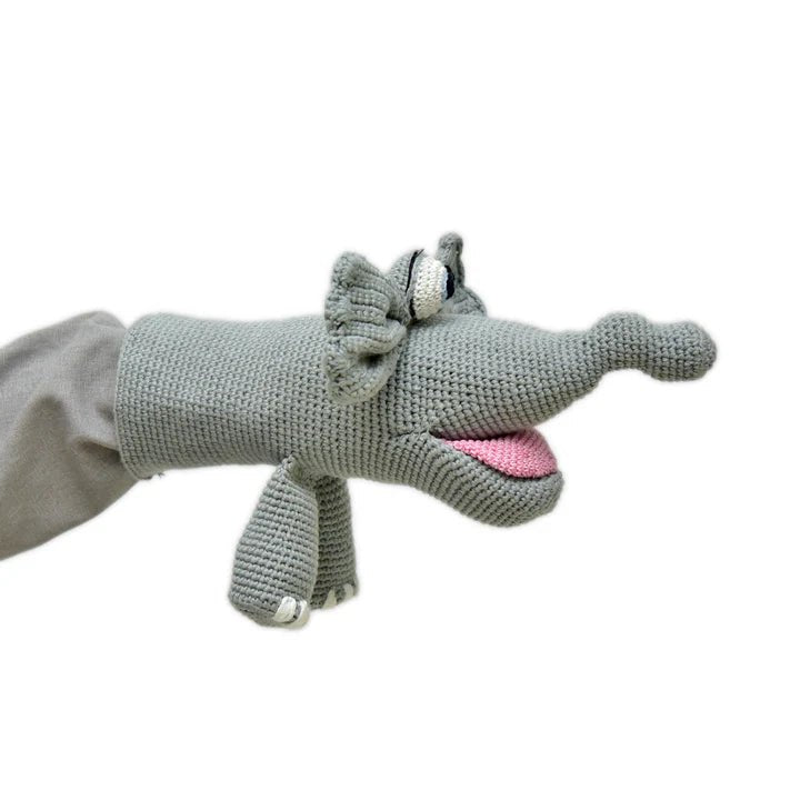 Cuddly Crochet Jumbo the Elephant Puppet – A Playful Friend for Kids - Tortoyse Toys
