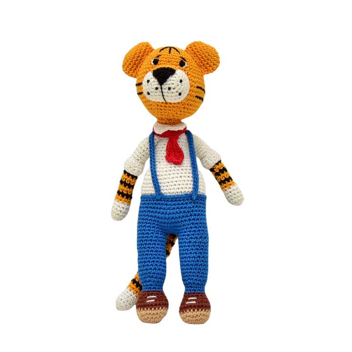 Cuddly Handmade Rocky Tiger – Crocheted Soft Toy for All Ages - Tortoyse Toys