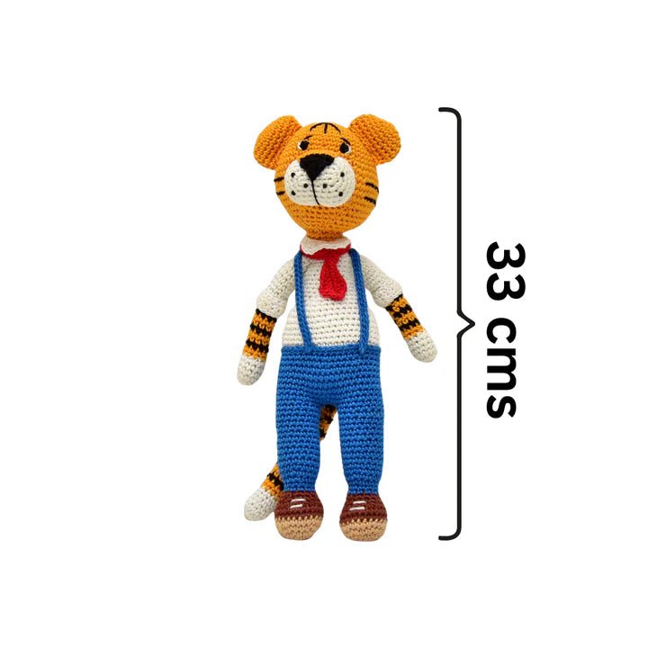 Cuddly Handmade Rocky Tiger – Crocheted Soft Toy for All Ages - Tortoyse Toys