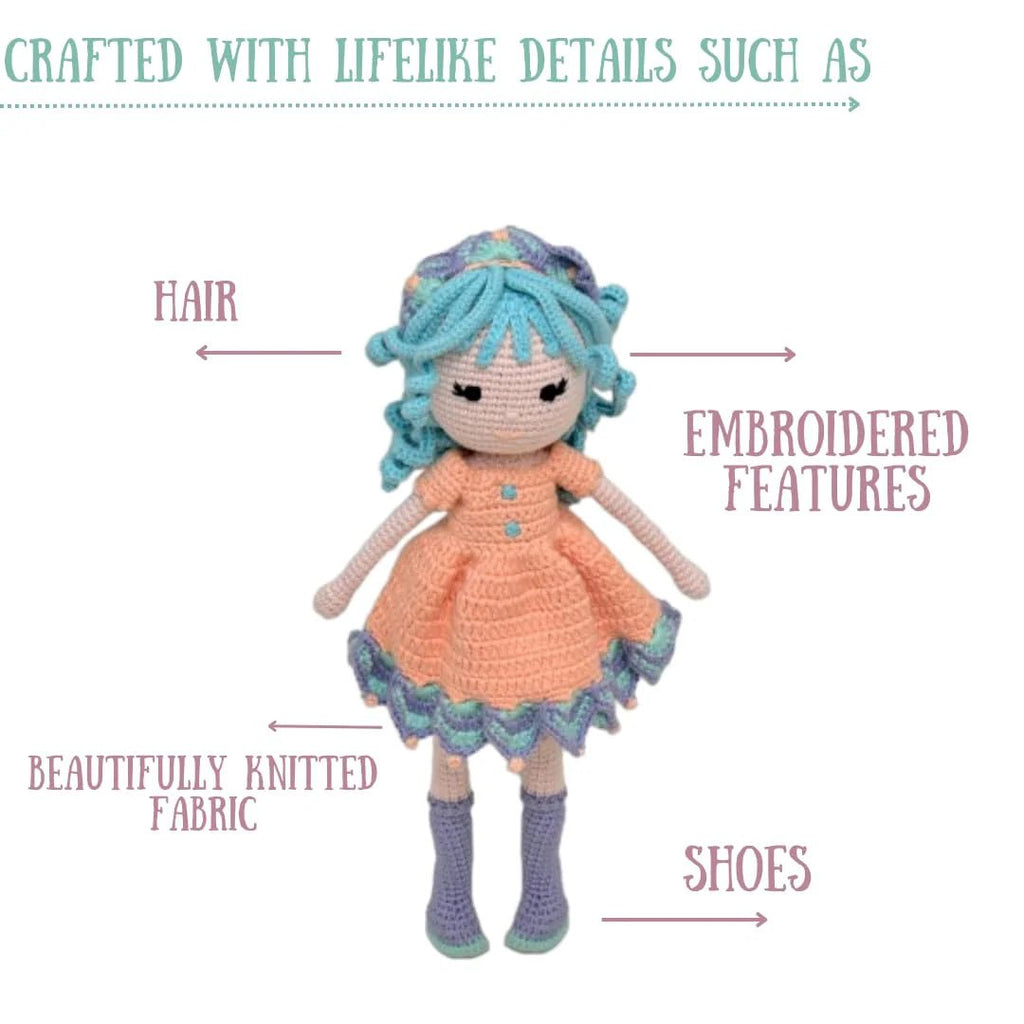 Diana Crocheted Doll - Handcrafted Whimsy for All Ages - Tortoyse Toys