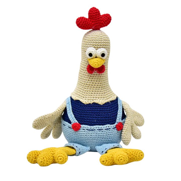 Dorris the Rooster - Unique Handmade Crocheted Plush Toy - Tortoyse Toys