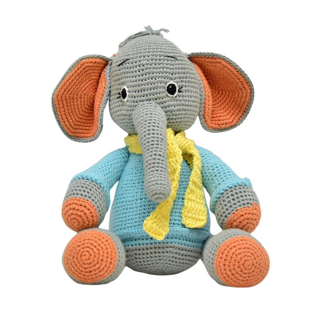 Dusty the Elephant – Handmade Crocheted Toy for Snuggles - Tortoyse ANIMAL TOYS