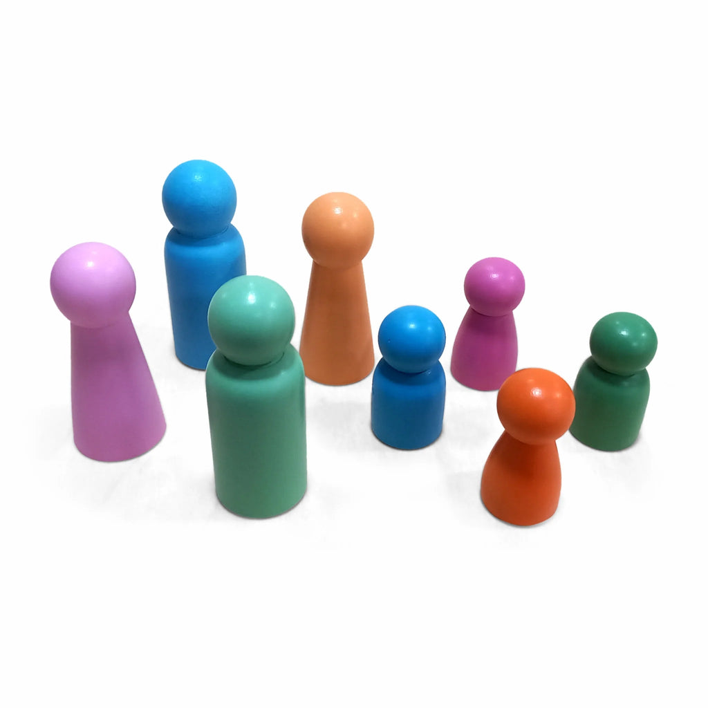 Family Peg doll - 8pc - Tortoyse