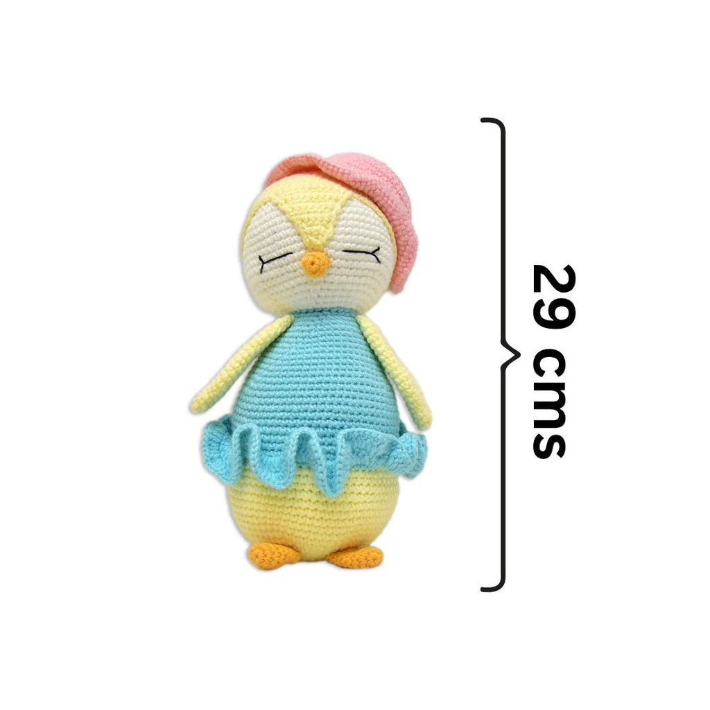 Frosty the Penguin – Lovingly Handmade Crochet Plush Toy | Soft & Safe Gift for Kids - Tortoyse ANIMAL TOYS