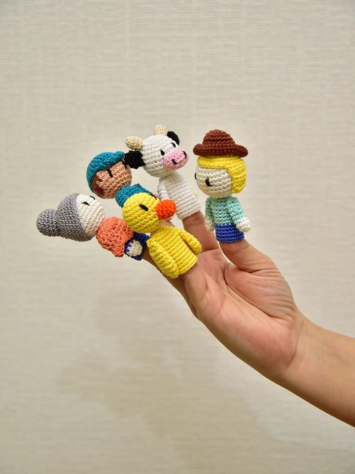 Handcrafted Amigurumi Ranch Pals Finger Puppets - Tortoyse Toys