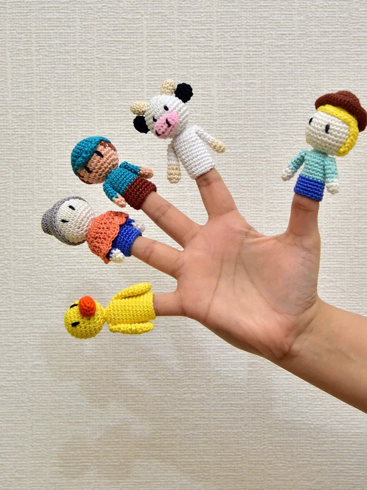 Handcrafted Amigurumi Ranch Pals Finger Puppets - Tortoyse Toys