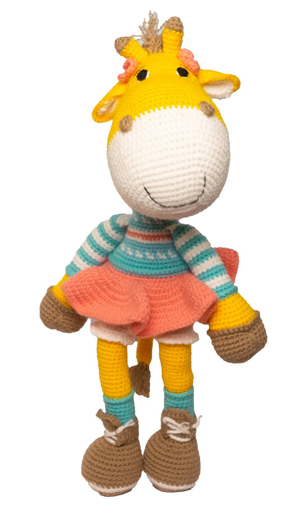 Handcrafted Greta the Giraffe - Crocheted Soft Toy for Cuddles - Tortoyse ANIMAL TOYS