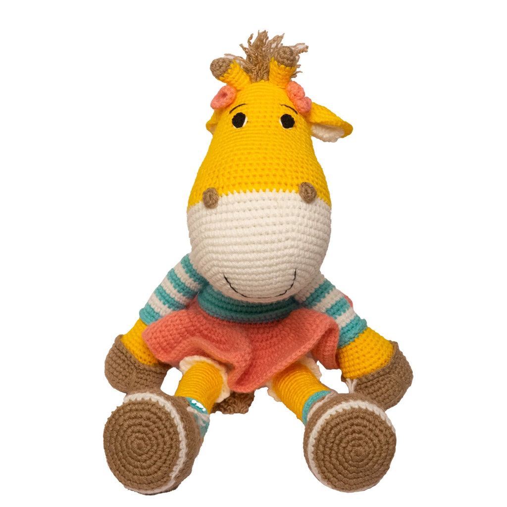 Handcrafted Greta the Giraffe - Crocheted Soft Toy for Cuddles - Tortoyse ANIMAL TOYS