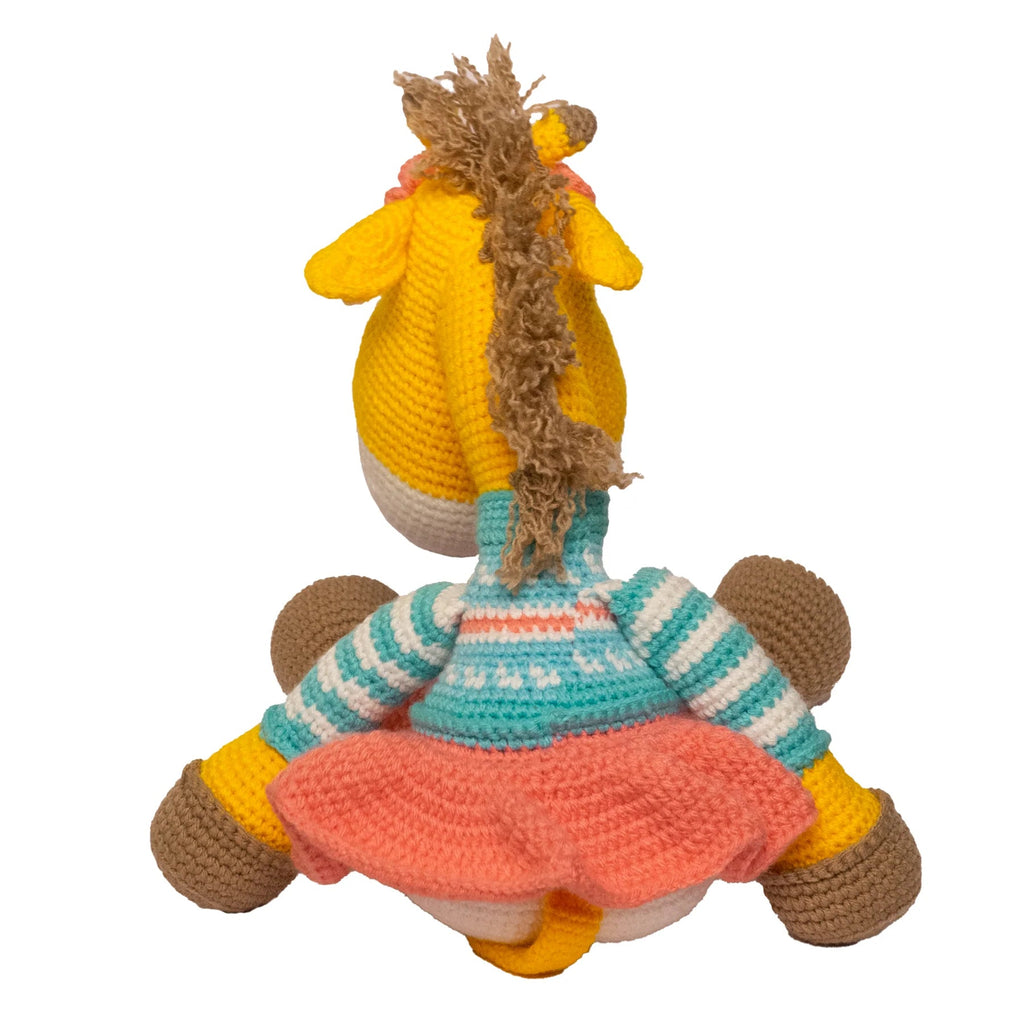Handcrafted Greta the Giraffe - Crocheted Soft Toy for Cuddles - Tortoyse ANIMAL TOYS