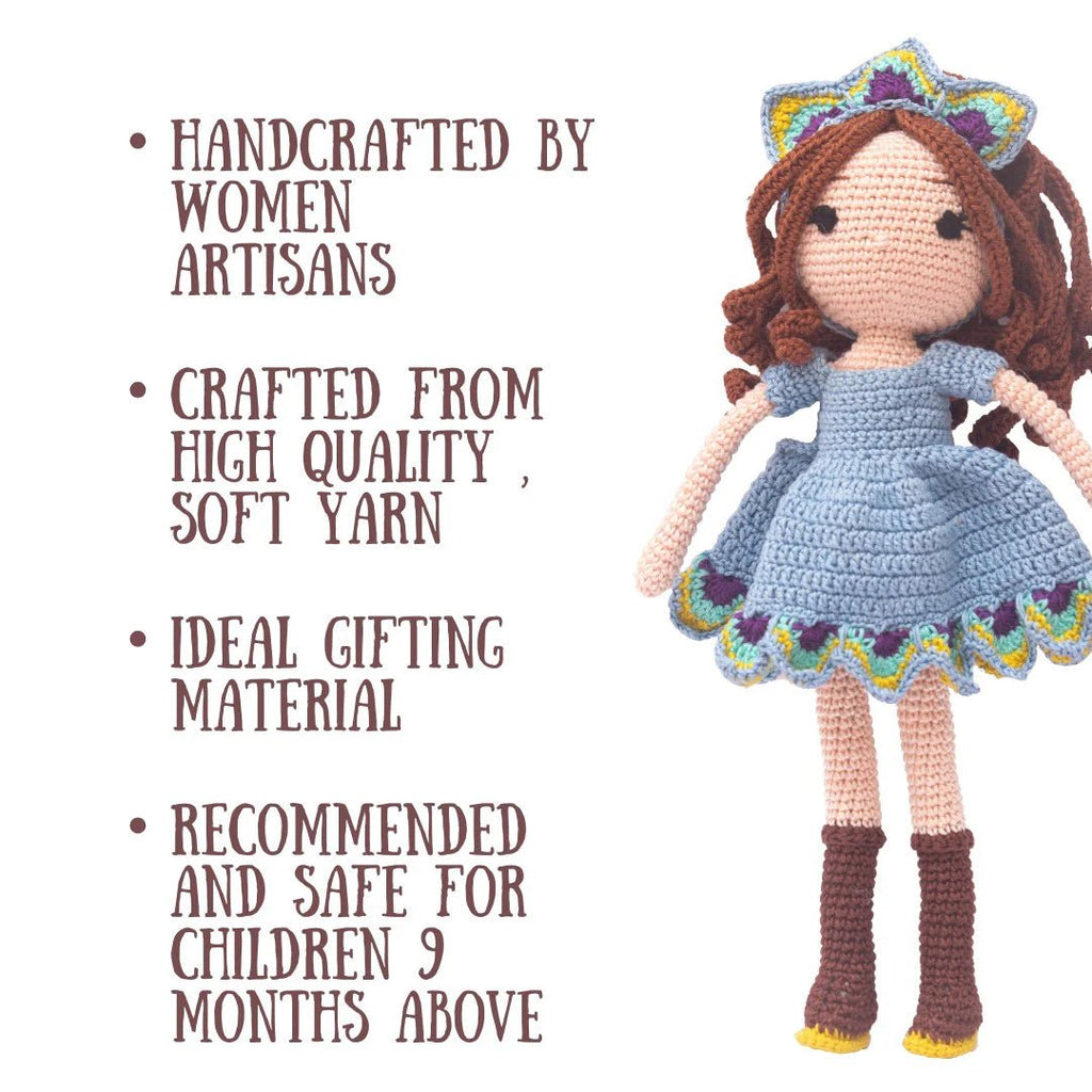 Handcrafted Peacock Princess Crochet Doll - Perfect for Gifts - Tortoyse Toys