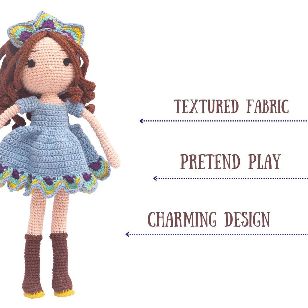 Handcrafted Peacock Princess Crochet Doll - Perfect for Gifts - Tortoyse Toys