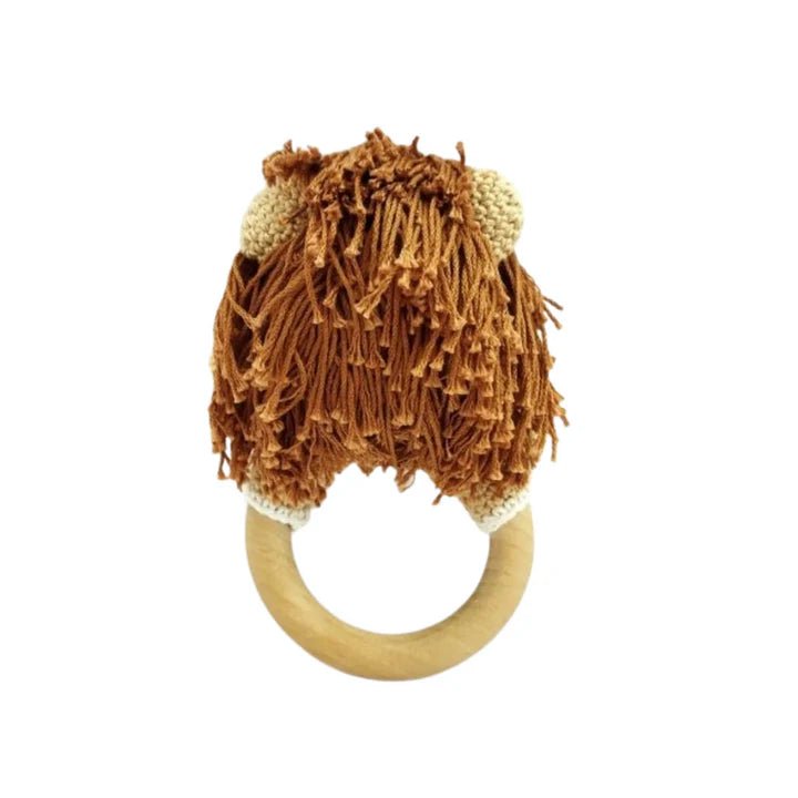 Handmade Crochet Lion Teether - Adorable Baby Toy, Perfect Gift! - Tortoyse Toys