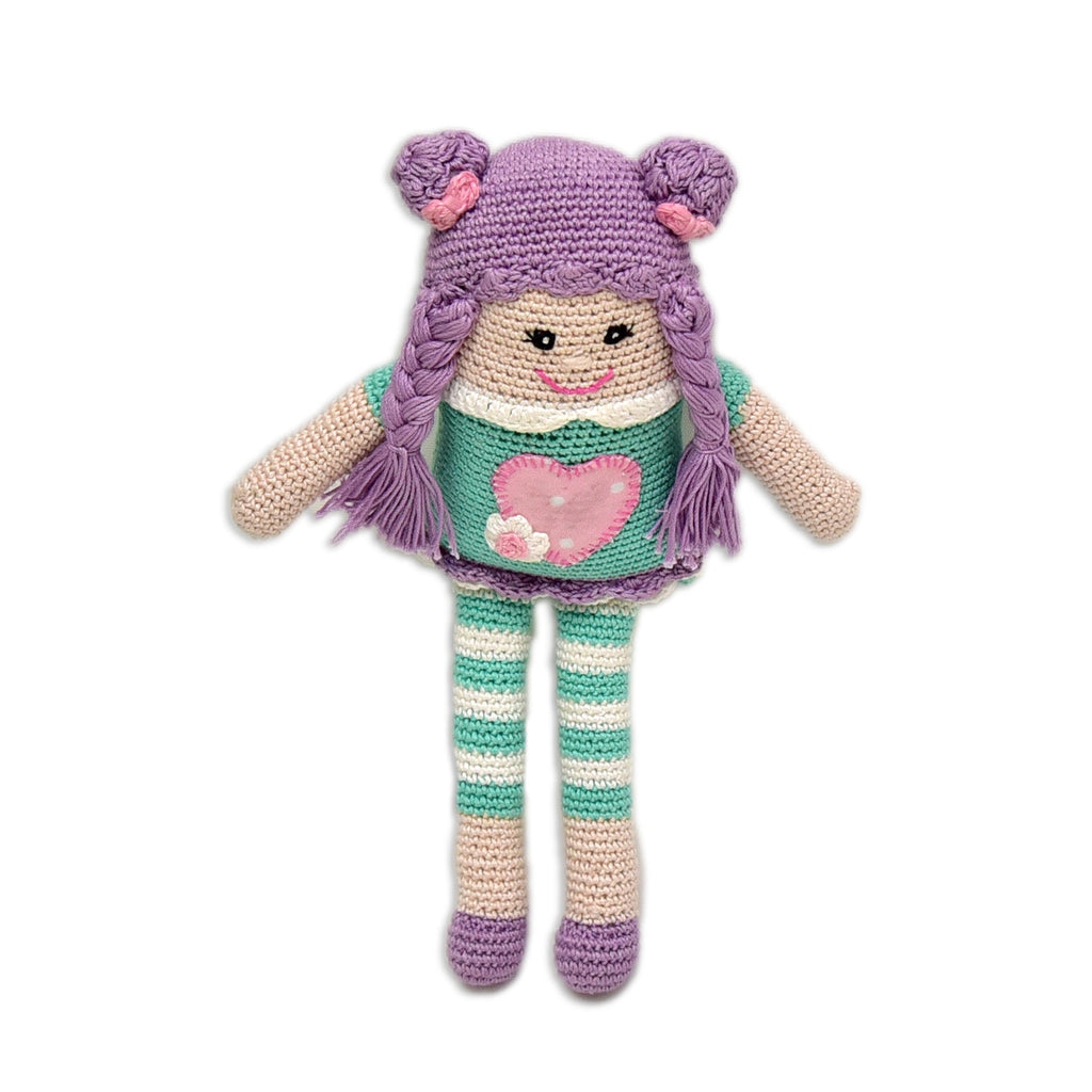 Handmade Crocheted Dolls - Purple Pie Doll | Ideal Gifts for Kids - Tortoyse Toys