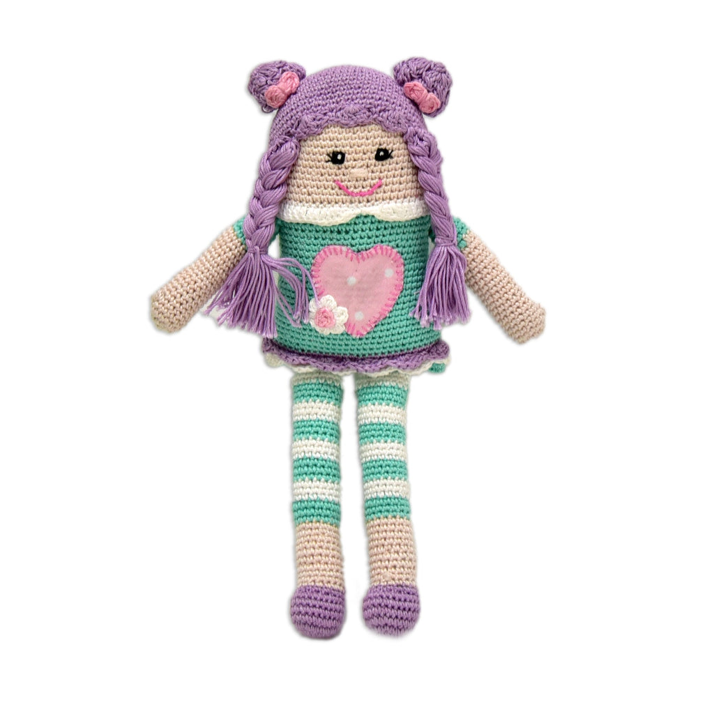 Handmade Crocheted Dolls - Purple Pie Doll | Ideal Gifts for Kids - Tortoyse Toys
