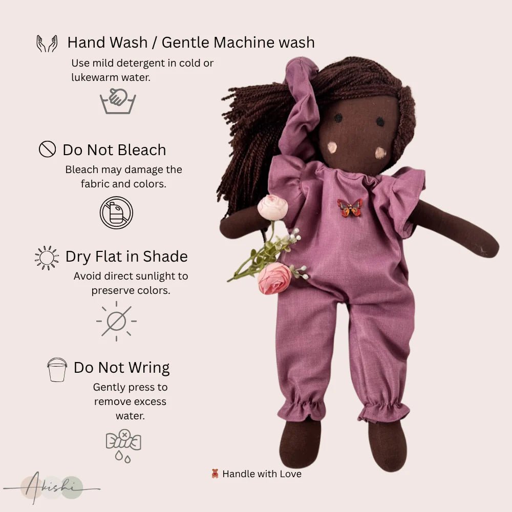 Imani – Handmade Cloth Doll for Kids | Soft & Eco - Friendly - Tortoyse DOLLS