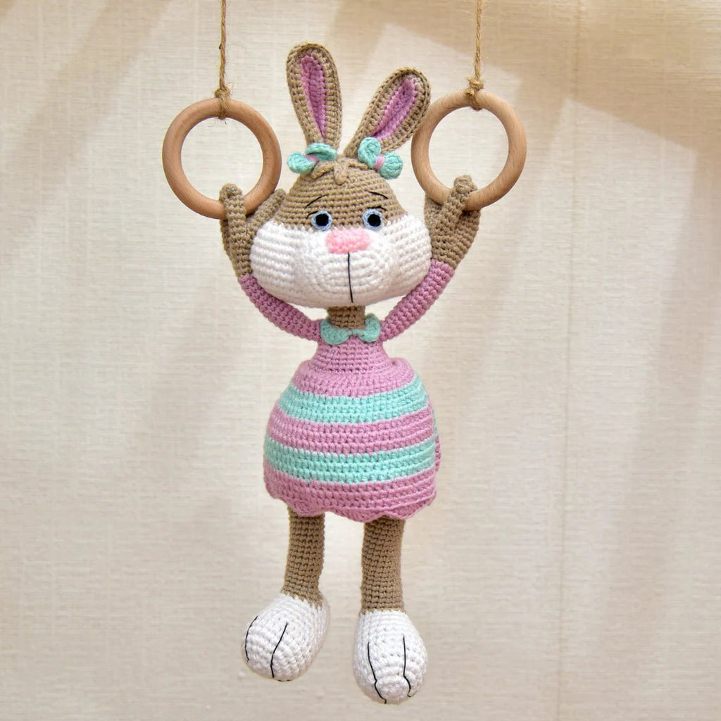 Jill the Bunny Crochet Plush Toy | Handmade Gift for Kids - Tortoyse ANIMAL TOYS