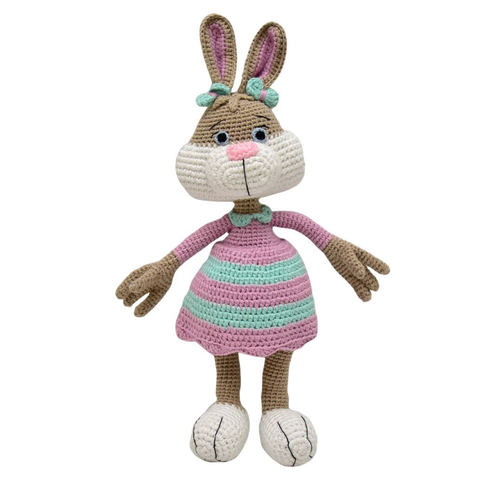 Jill the Bunny Crochet Plush Toy | Handmade Gift for Kids - Tortoyse ANIMAL TOYS