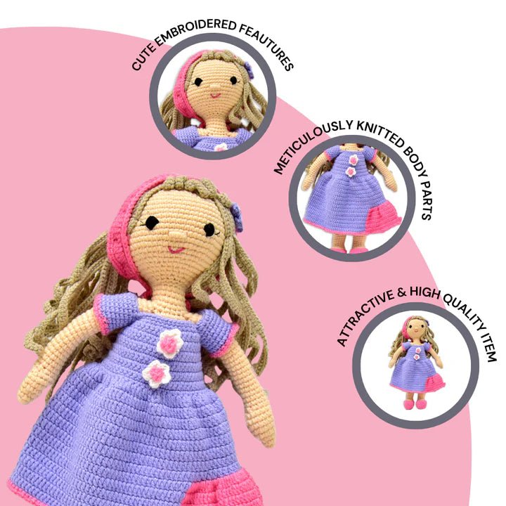 Katherine the Doll – Adorable Handmade Crochet Doll | Perfect for Imaginative Play & Gifting - Tortoyse Toys