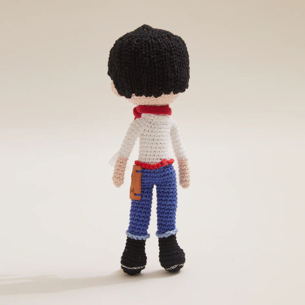 Kenny – Handmade Travel - Loving Prince Crochet Doll (7.5”) - Tortoyse DOLLS
