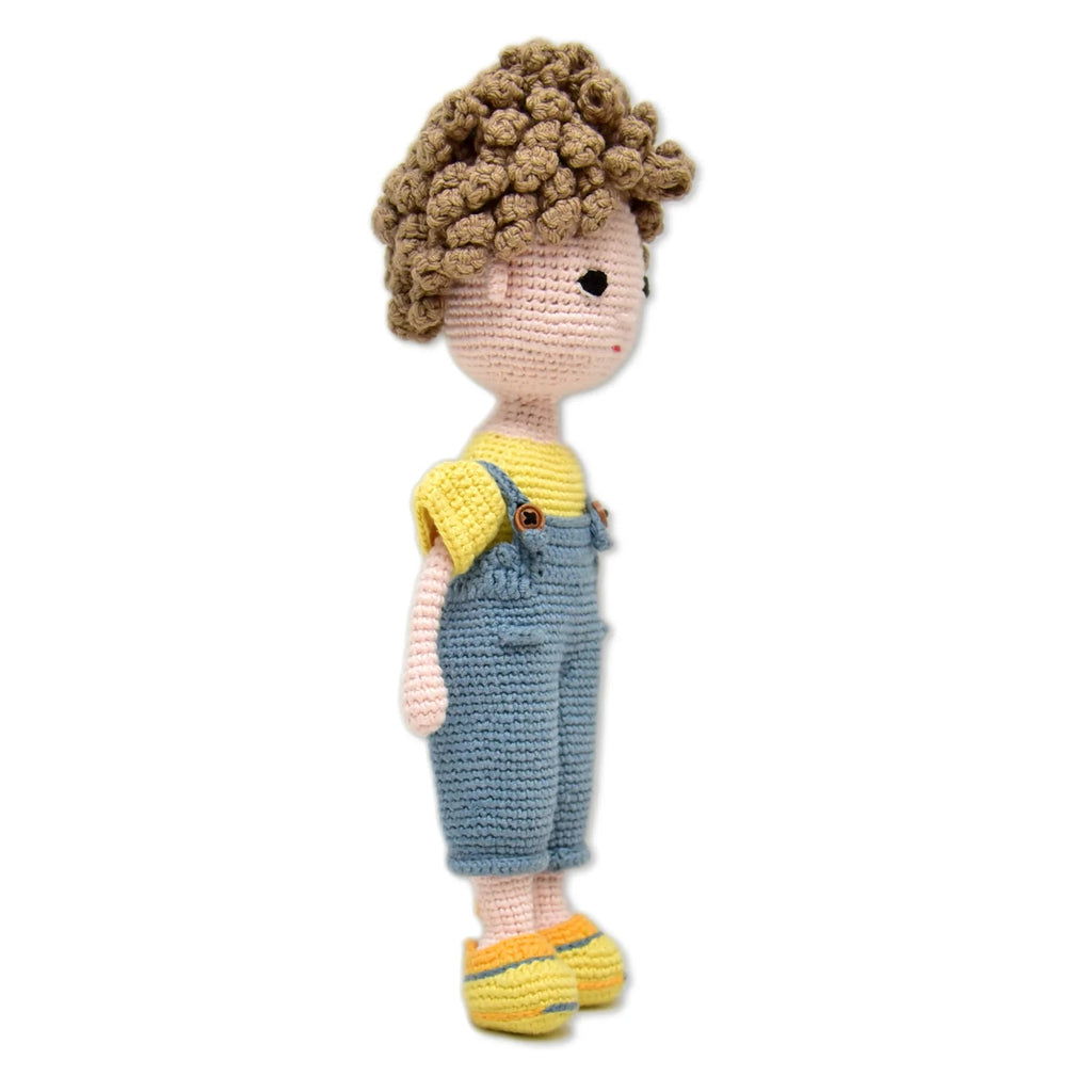 Lovable Ethan Handmade Crocheted Boy Doll - Unique Gifts - Tortoyse Toys