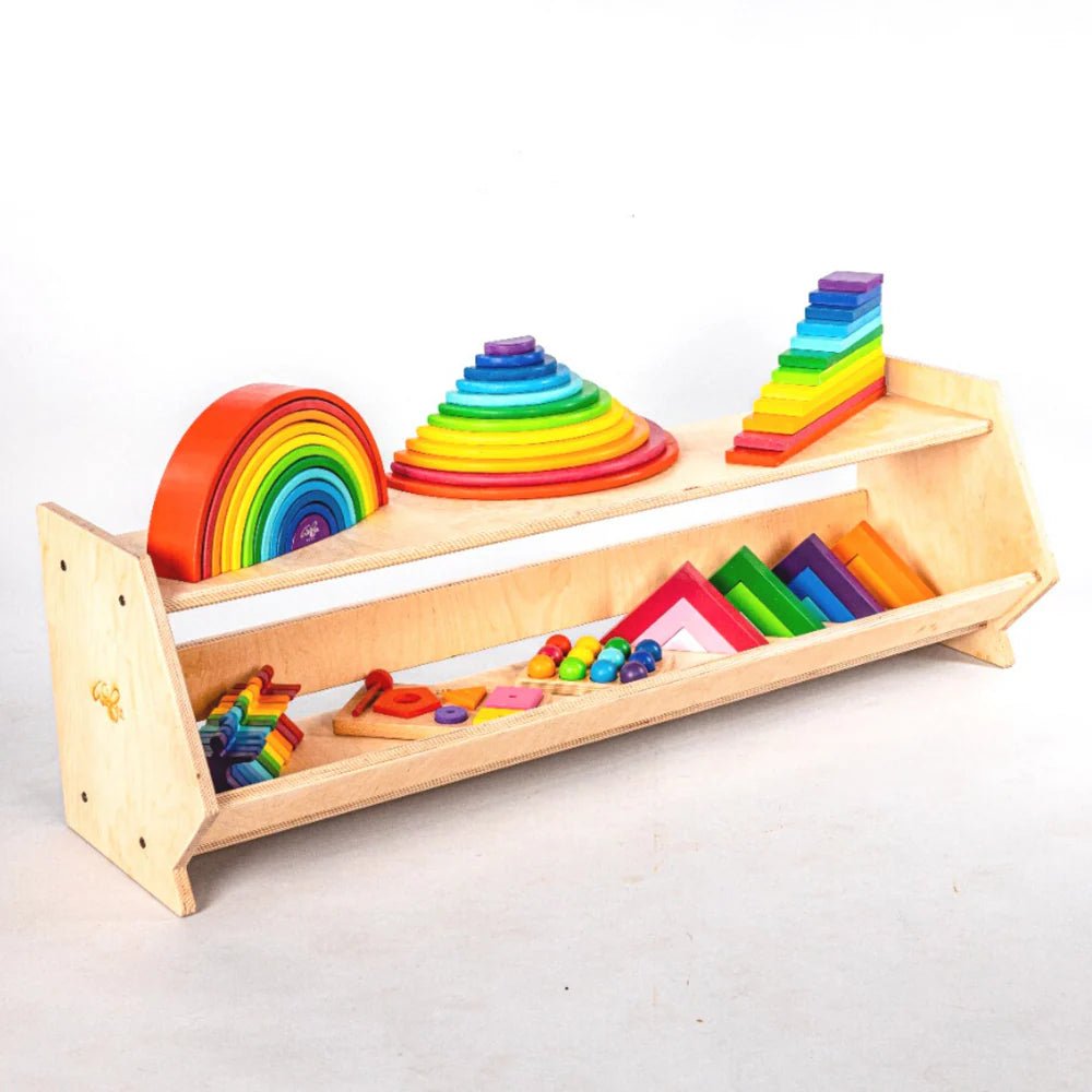 Montessori Low Shelf / Toy shelf - Tortoyse