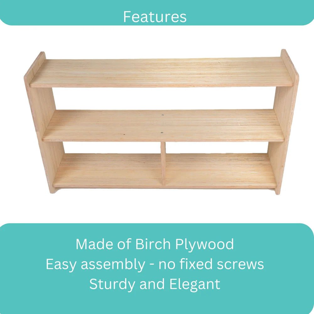 Montessori Two - tier Toddler Shelf - Tortoyse