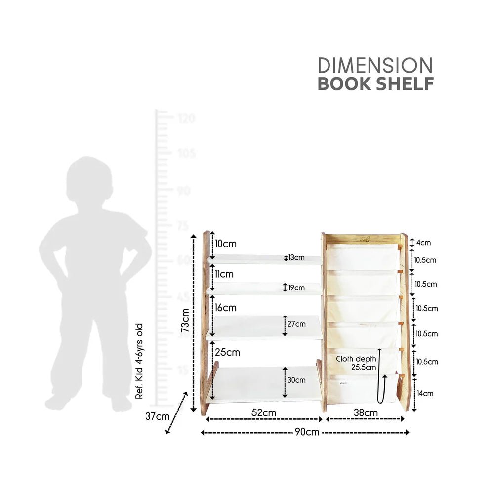 Multi Purpose Book Shelf - Tortoyse