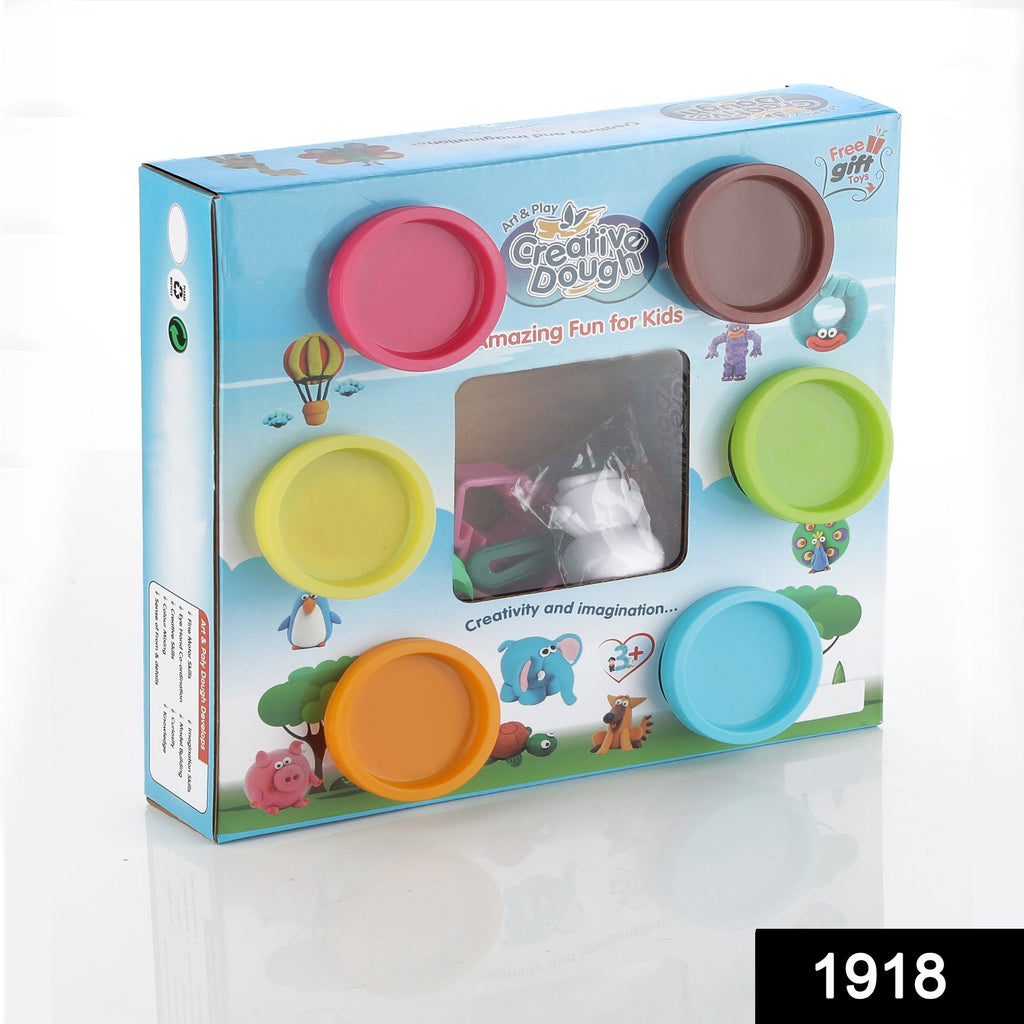 Non - toxic Creative 50 Dough Clay Mould 5 Different Colors (Pack Of 6 Pcs) - Tortoyse Toys