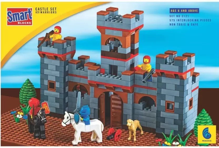 Peacock Smart Building Blocks Castle Set - 575 Pieces - Tortoyse Innovations LLP Educational Toys 08906029760128