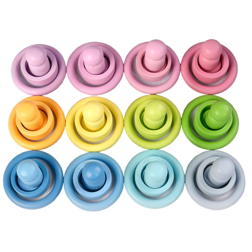 Pegs and Cups - Open ended toy set - Tortoyse