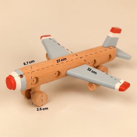 Playbox Aeroplane Wooden Toy - Tortoyse