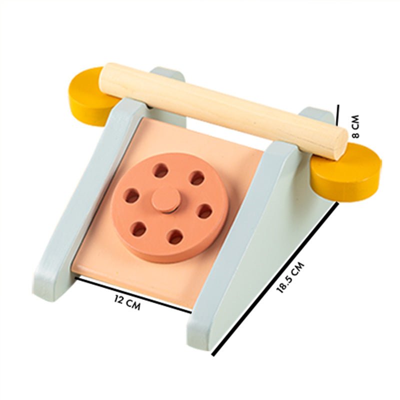 Playbox Clubhouse Telephone Wooden Toy - Tortoyse